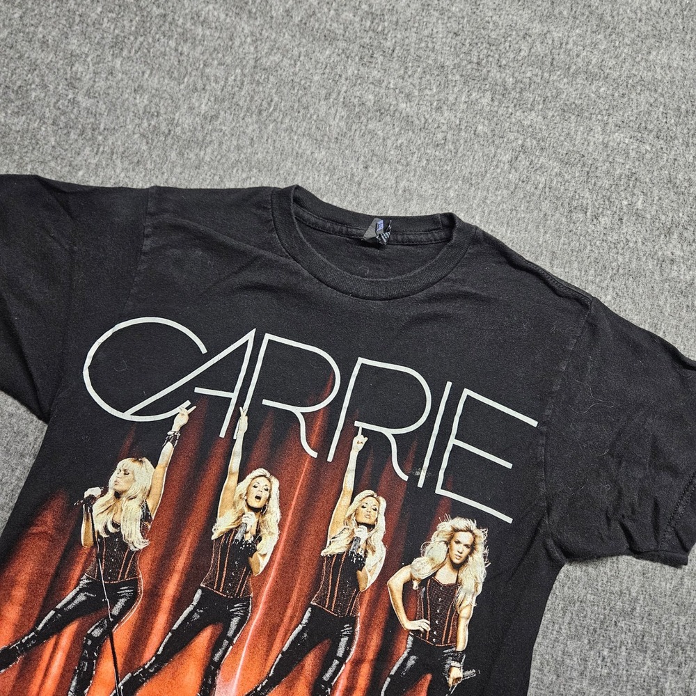 Tultex Carrie Underwood T-Shirt Womens Small Black Graphic Concert Tee